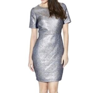 Sugarhill Betsy Multicolor Metallic Pink -‎ Blue Back Sheath Cocktail Dress NWT